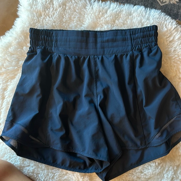 lululemon athletica Pants - Lululemon Hotty Hot HR Short 4”, Lined, Navy, Size 8, Excellent Used Condition